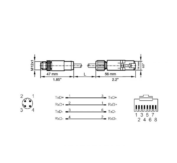 Cable de programación Ethernet 016-160